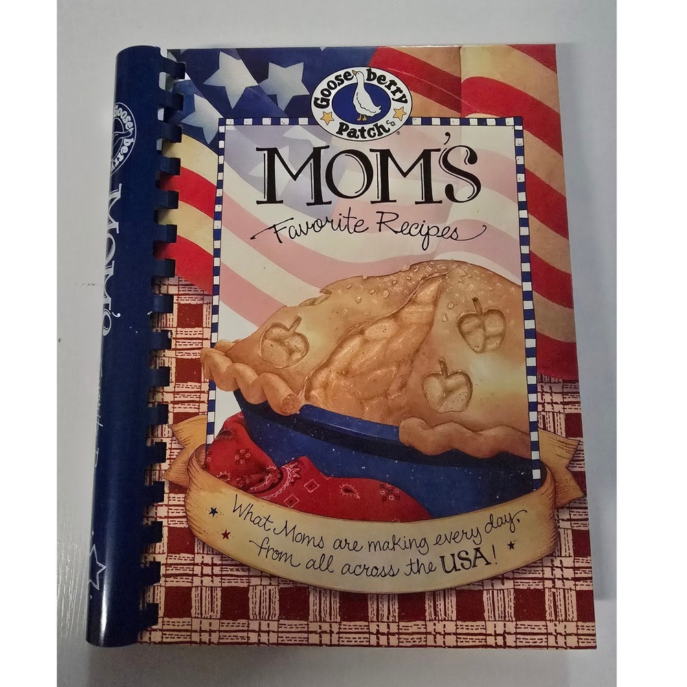 Vintage 2004 Gooseberry Patch Moms Favorite Recipes Cookbook Comb Bound